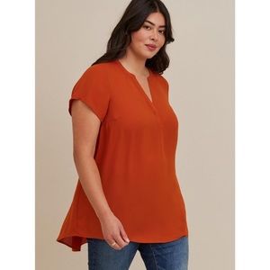 Torrid Georgette Hi-Low Tunic Blouse Size 0